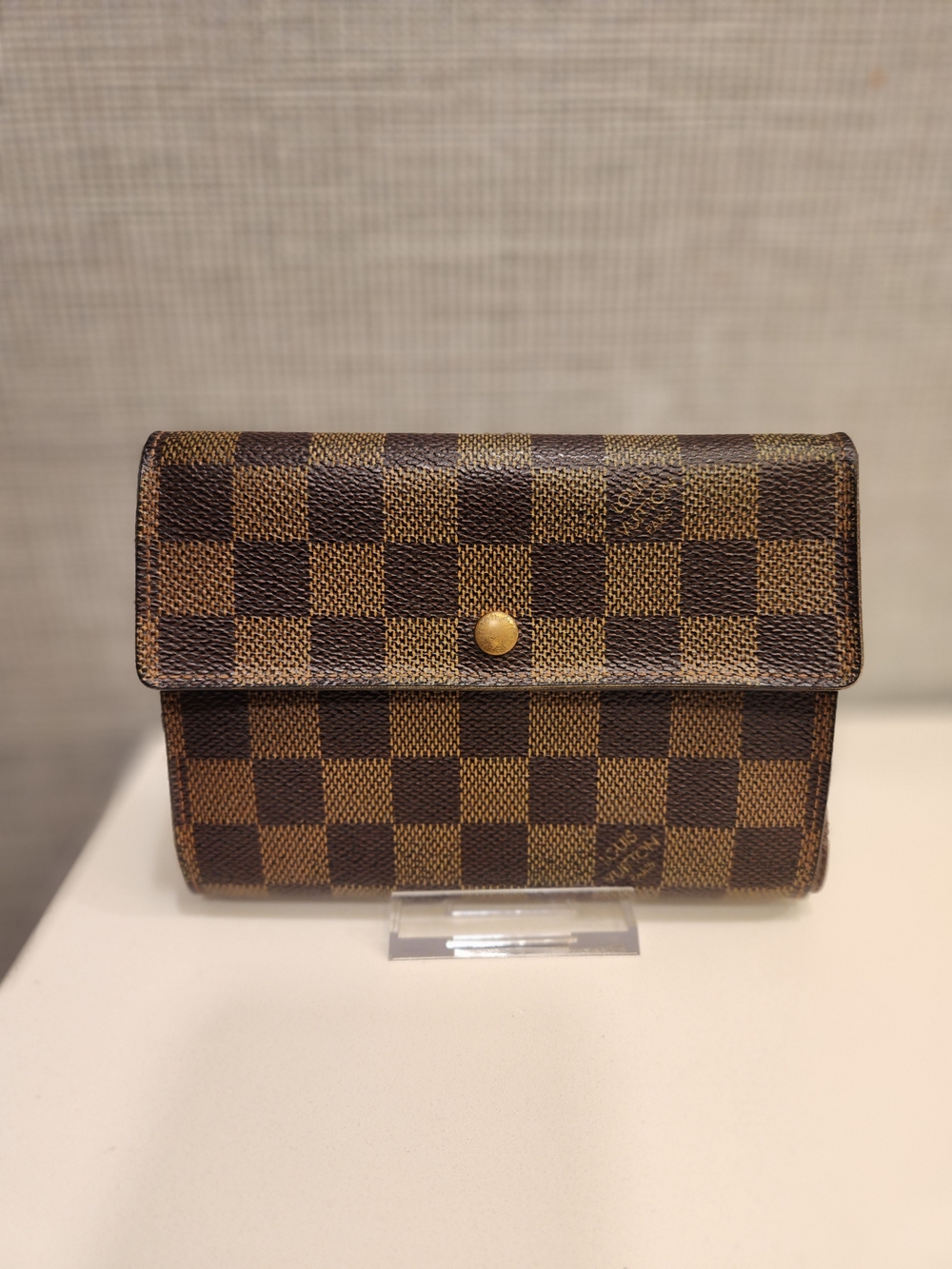 Louis Vuitton Brown Damier Ebene Porte Tresor Etui Papier Wallet